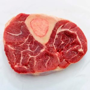 beef hind shank steak, bone on